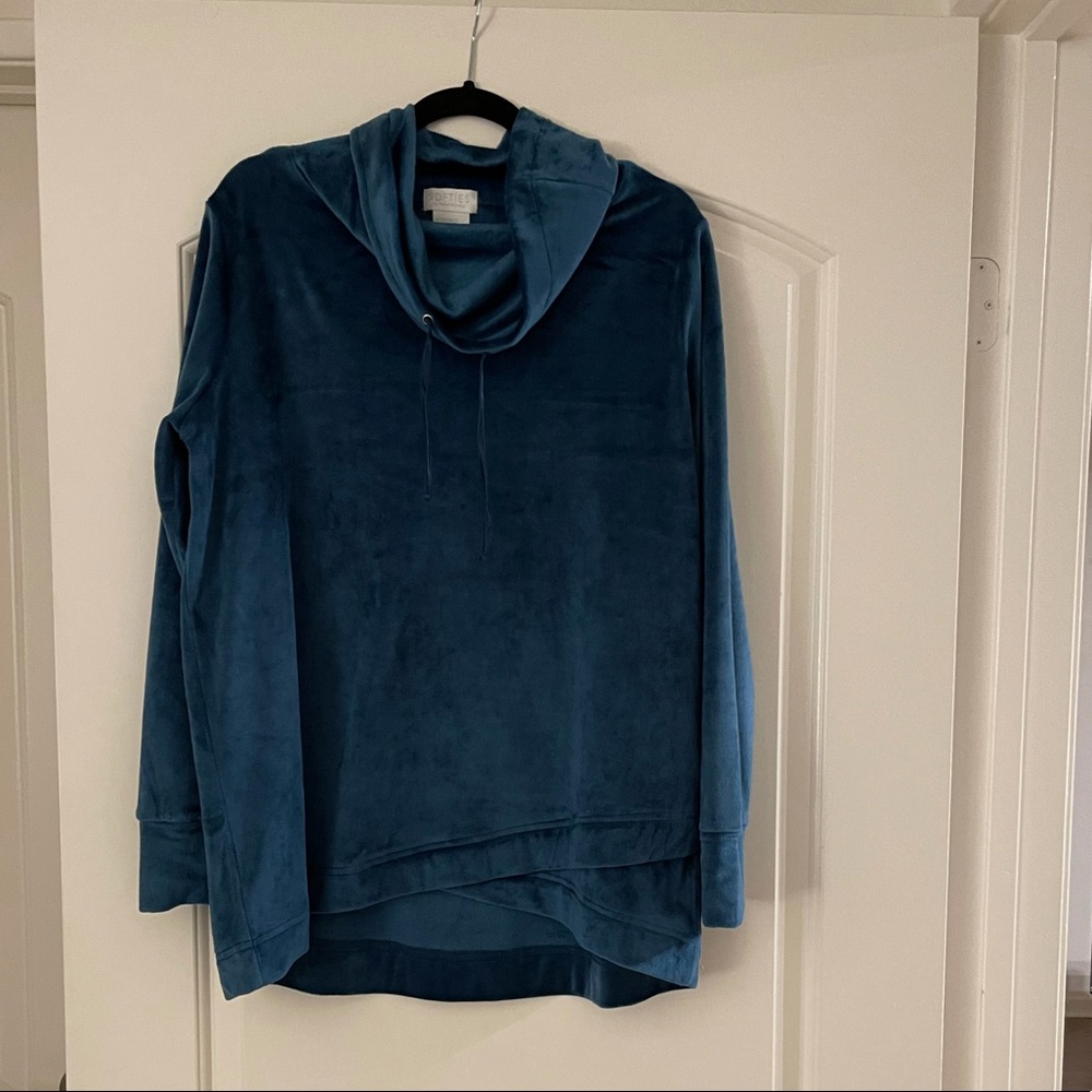 Teal Velour Turtleneck Tunic Size L/XL